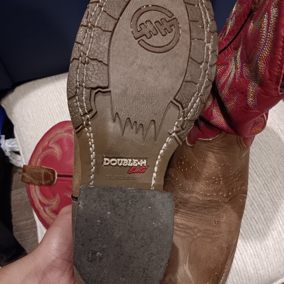 Double-H Boots® Men's 11" Domestic Wide Square Toe ICE Roper Boots Size 8D - Picture 8 of 9